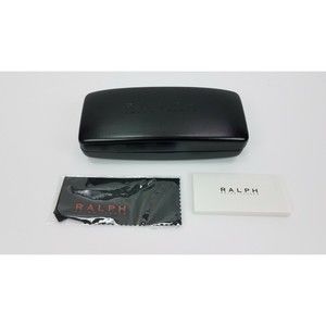 Ralph Ralph Lauren Case Unisex black clam sunglasses & cleaning cloth ^_^